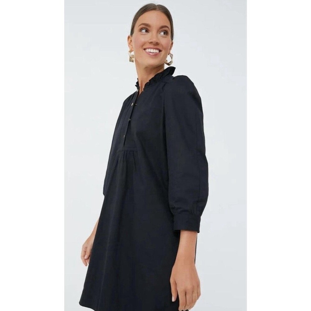 Tuckernuck Pomander Place Shirt Dress Puff‎ Sleeves Cotton Pockets Size Medium